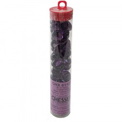 Chessex - Glass Gaming Stones Tube (40+) - Crystal Purple