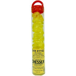 Chessex - Glass Gaming Stones Tube (40+) - Yellow Catseye