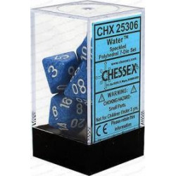 Chessex - Polyhedral 7-Die Set Speckled Dice (36) - Water