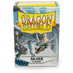 Dragon Shield - Classic 100 Sleeves - Silver 'Mirage'