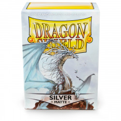 Dragon Shield - Matte 100 Sleeves - Silver 'Caelum'