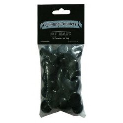 Gaming Counters - Jet Black, 30ct