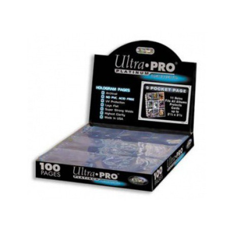 Ultra Pro - Platinium Pages 9-Pocket Display, 100ct